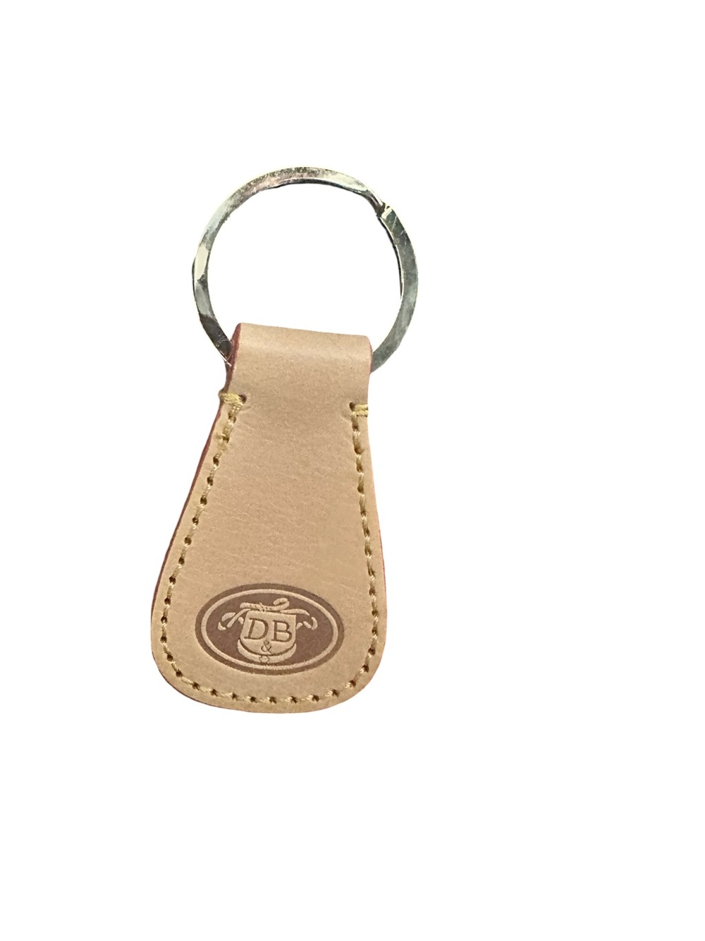 Dooney & Bourke Leather Key Fob Keychain - Natural Tan